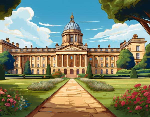 Digital illustration of the American Museum & Gardens