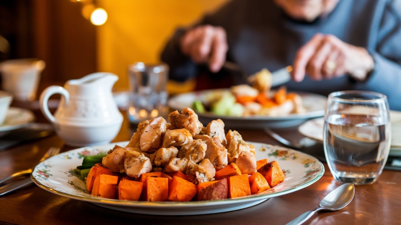 Baked chicken & sweet potato
