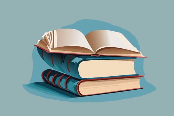 Digital illustration of books