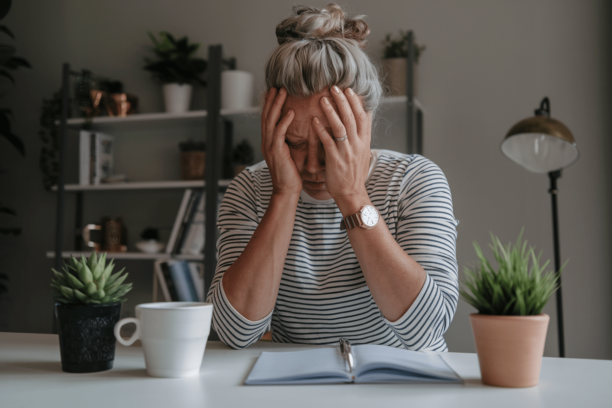 Female Carer feeling burnt out and overwhelmed