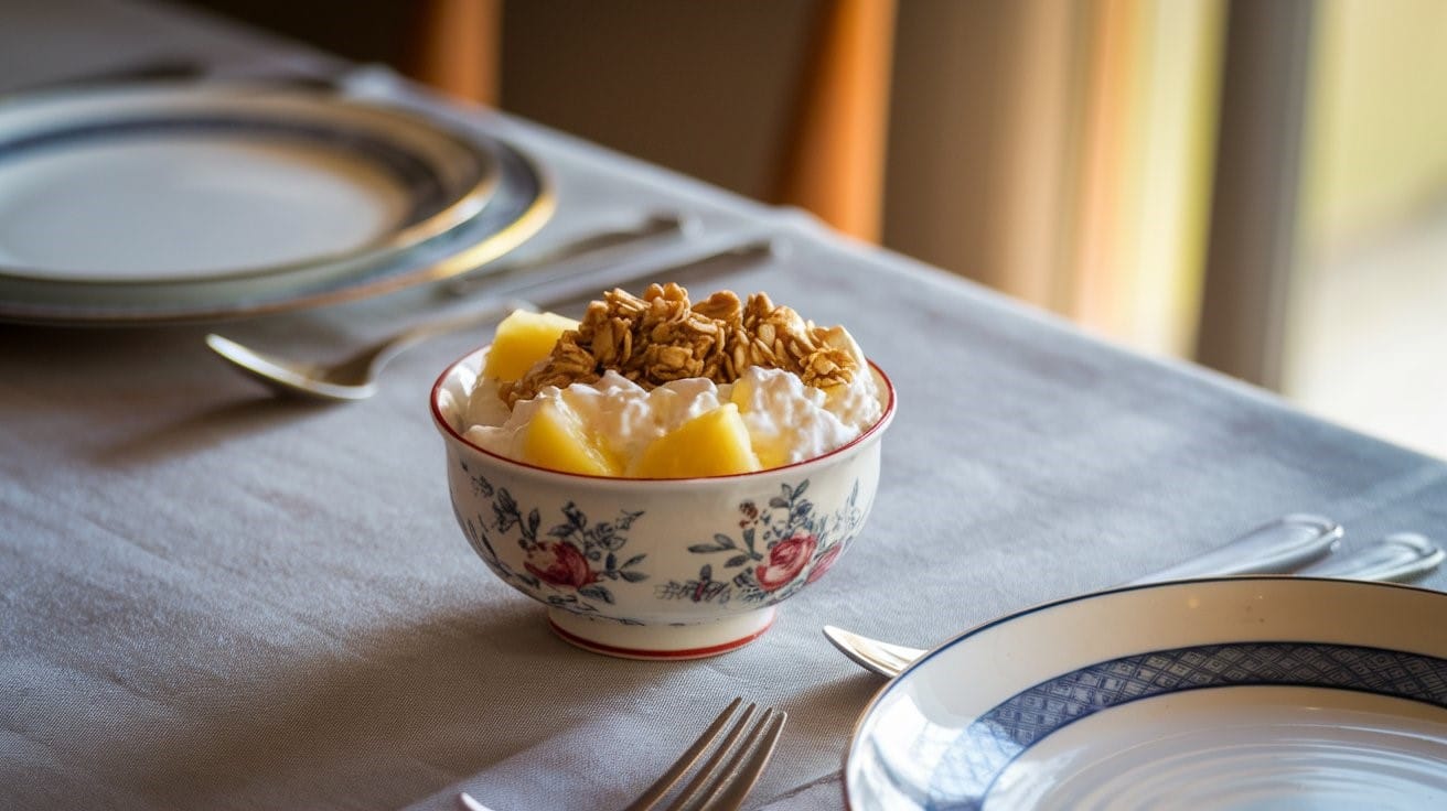 Cottage cheese with pineapple & granola