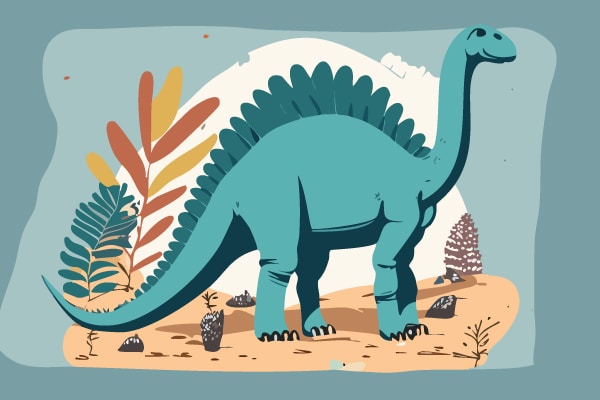 Digital illustration of a dinosaur