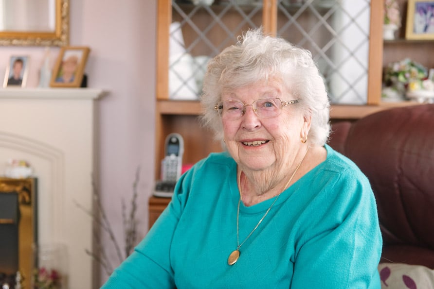 Elderly female client