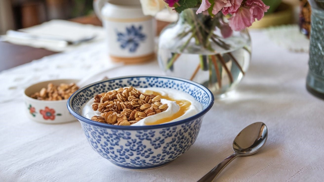 Greek yogurt with honey & granola