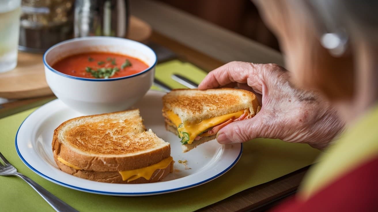 Grilled cheese sandwich & tomato soup