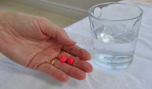 Medication & a glass of water