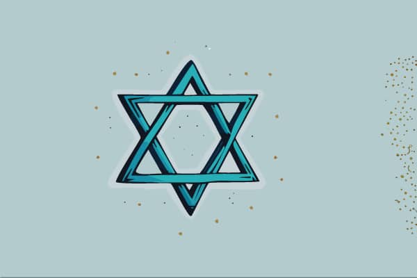 Digital illustration of the Jewish Star of David
