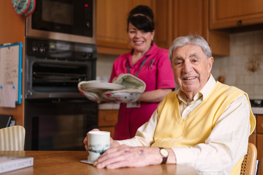 Male client & female Carer