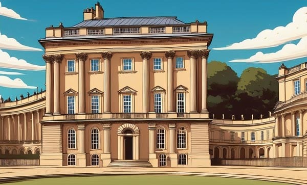 Digital illustration of No. 1 Royal Crescent