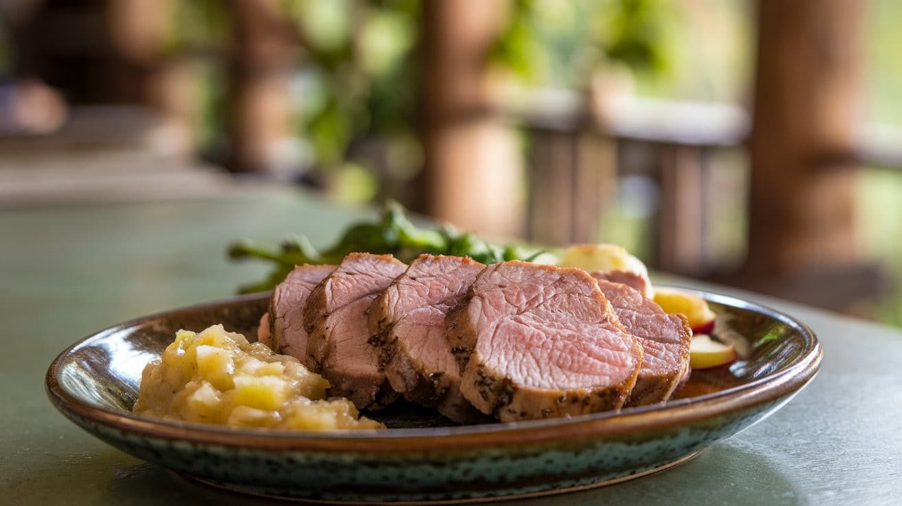 Pork tenderloin with applesauce