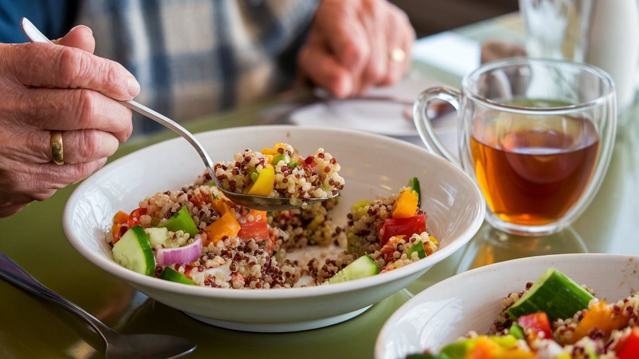 Quinoa salad with mixed vegetables