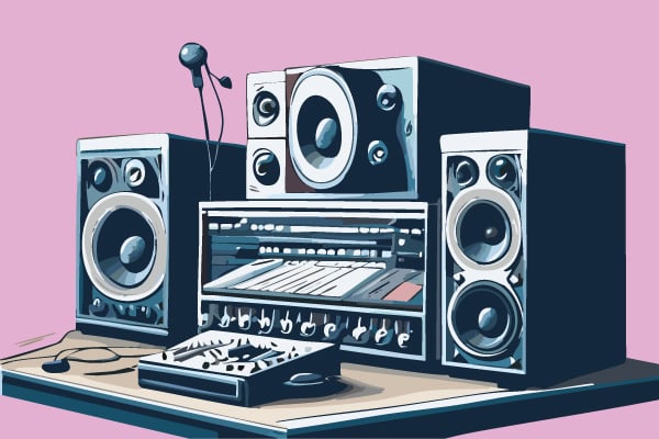 Digital illustration of radio equipment