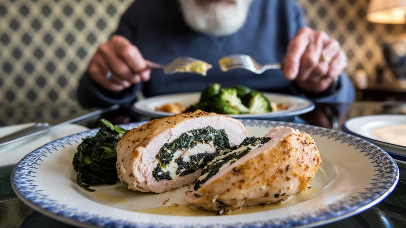 Spinach & feta stuffed chicken breast