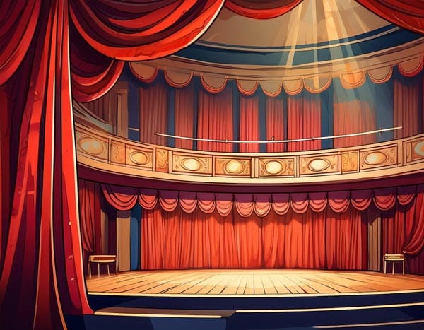 Digital illustration of a theatre