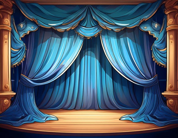 Digital illustration of a theatre